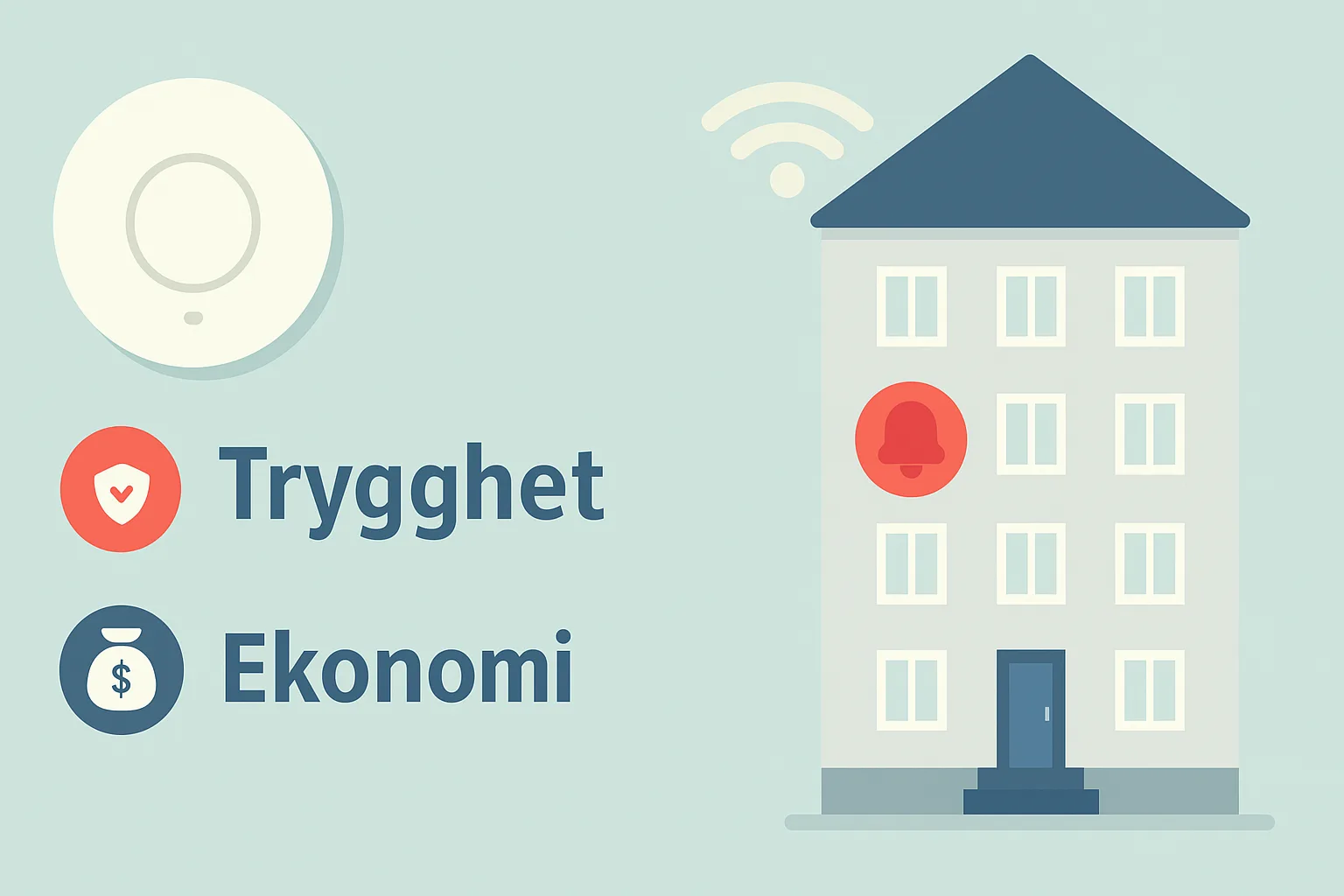 Uppkopplad brandvarnare i flerbostadshus för trygghet och ekonomi